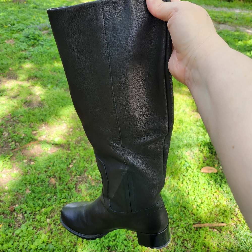 Stuart Weitzman Cinchboot Womens 6.5 M Black Leather Buckles Riding Boot Knee Hi - Picture 14 of 14